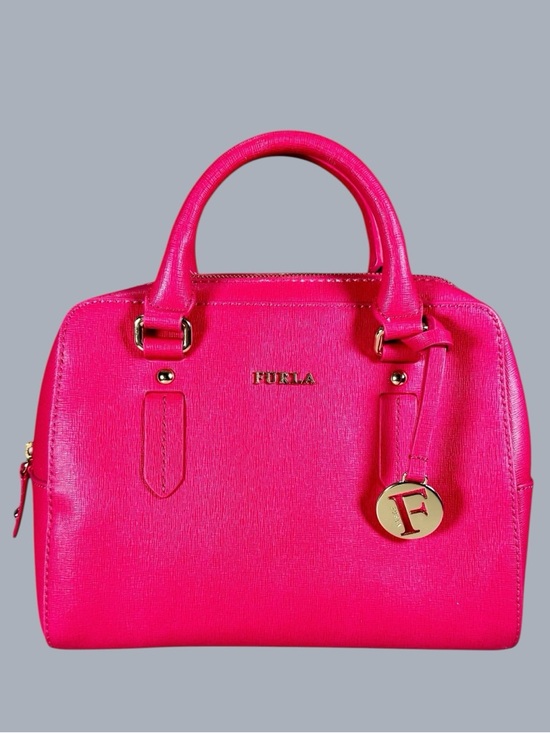 Furla Handbags - Furla Elena Saffiano Leather Satchel Bag in Fuschsia